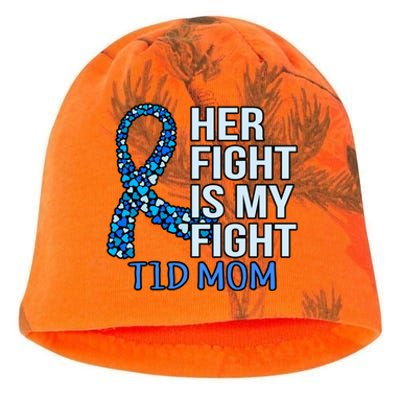 Her Fight Is My Fight Diabetes Awareness Diabetic Graphic Cool Gift Kati - Camo Knit Beanie