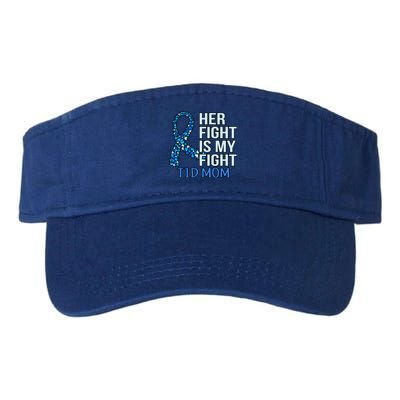 Her Fight Is My Fight Diabetes Awareness Diabetic Graphic Cool Gift Valucap Bio-Washed Visor