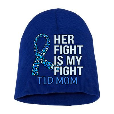 Her Fight Is My Fight Diabetes Awareness Diabetic Graphic Cool Gift Short Acrylic Beanie