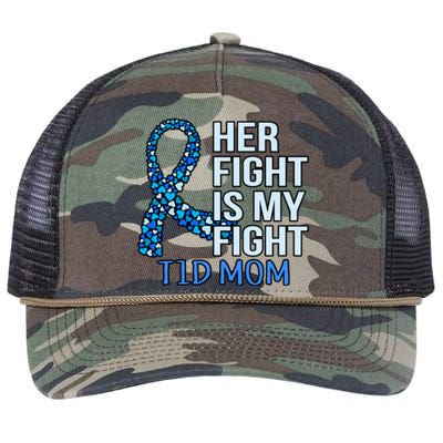 Her Fight Is My Fight Diabetes Awareness Diabetic Graphic Cool Gift Retro Rope Trucker Hat Cap