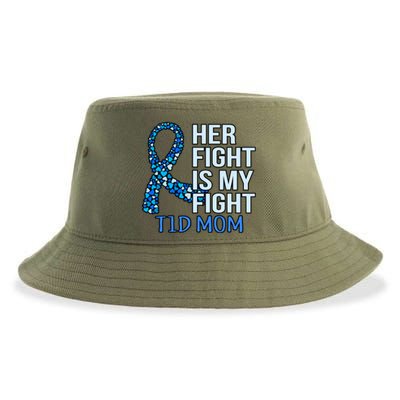 Her Fight Is My Fight Diabetes Awareness Diabetic Graphic Cool Gift Sustainable Bucket Hat