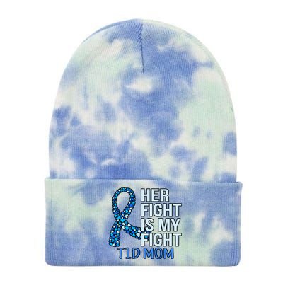 Her Fight Is My Fight Diabetes Awareness Diabetic Graphic Cool Gift Tie Dye 12in Knit Beanie