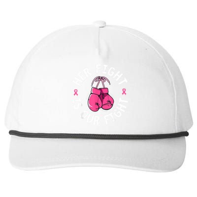 Her Fight Is Our Fight Breast Cancer Awareness Snapback Five-Panel Rope Hat