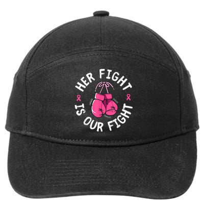 Her Fight Is Our Fight Breast Cancer Awareness 7-Panel Snapback Hat