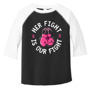 Her Fight Is Our Fight Breast Cancer Awareness Toddler Fine Jersey T-Shirt