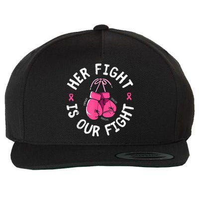 Her Fight Is Our Fight Breast Cancer Awareness Wool Snapback Cap