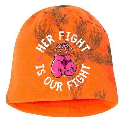 Her Fight Is Our Fight Breast Cancer Awareness Kati - Camo Knit Beanie