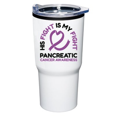 His Fight Is My Fight Pancreatic Cancer Awareness Tumbler