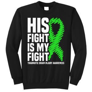 His Fight Is My Fight Traumatic Brain Injury Awareness Sweatshirt