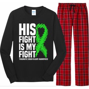 His Fight Is My Fight Traumatic Brain Injury Awareness Long Sleeve Pajama Set