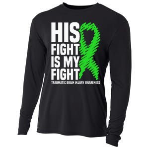 His Fight Is My Fight Traumatic Brain Injury Awareness Cooling Performance Long Sleeve Crew