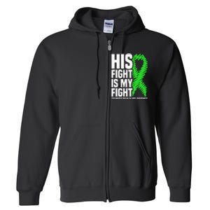 His Fight Is My Fight Traumatic Brain Injury Awareness Full Zip Hoodie