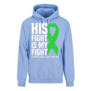 His Fight Is My Fight Traumatic Brain Injury Awareness Unisex Surf Hoodie