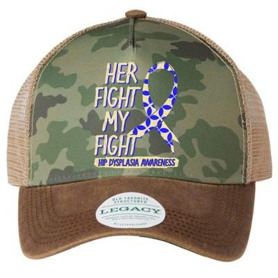 Her Fight Is My Fight Hip Dysplasia Awareness Ribbon Patient Gift Legacy Tie Dye Trucker Hat