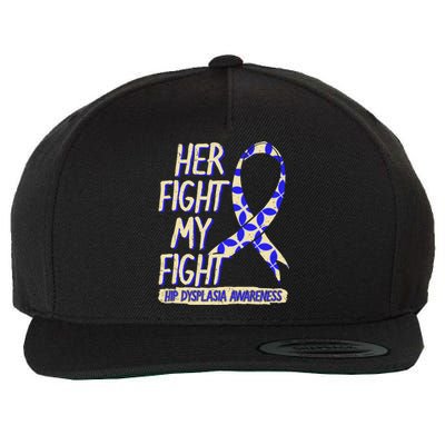 Her Fight Is My Fight Hip Dysplasia Awareness Ribbon Patient Gift Wool Snapback Cap