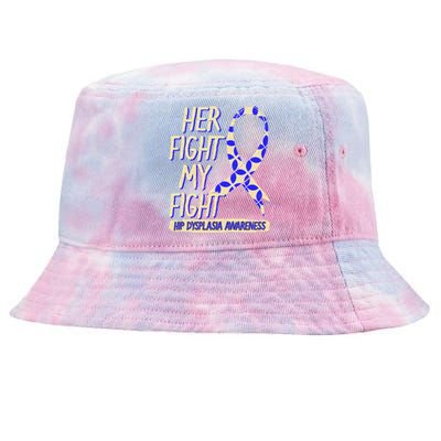 Her Fight Is My Fight Hip Dysplasia Awareness Ribbon Patient Gift Tie-Dyed Bucket Hat