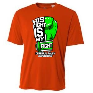 His Fight Is My Fight Cerebral Palsy Awareness Green Ribbon Gift Cooling Performance Crew T-Shirt