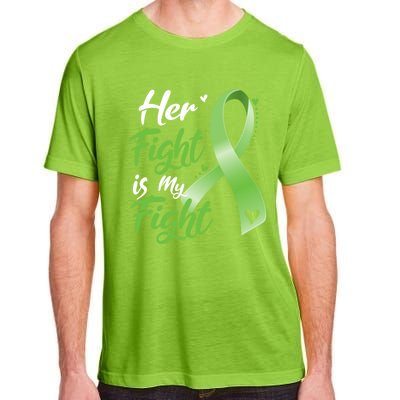 Her Fight Is My Fight Lymphoma Cancer Awareness Ribbon Mom Gift Adult ChromaSoft Performance T-Shirt