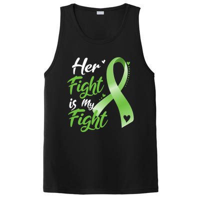 Her Fight Is My Fight Lymphoma Cancer Awareness Ribbon Mom Gift PosiCharge Competitor Tank