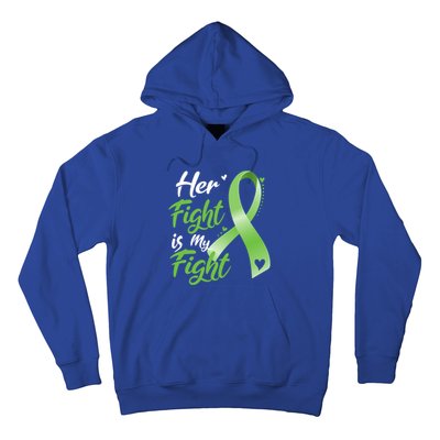 Her Fight Is My Fight Lymphoma Cancer Awareness Ribbon Mom Gift Hoodie