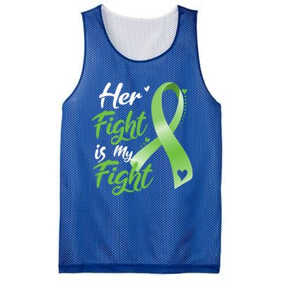 Her Fight Is My Fight Lymphoma Cancer Awareness Ribbon Mom Gift Mesh Reversible Basketball Jersey Tank