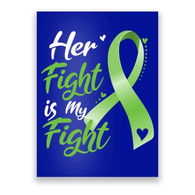 Her Fight Is My Fight Lymphoma Cancer Awareness Ribbon Mom Gift Poster