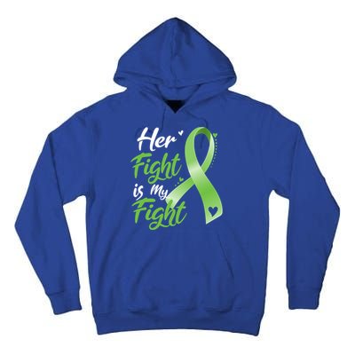 Her Fight Is My Fight Lymphoma Cancer Awareness Ribbon Mom Gift Tall Hoodie