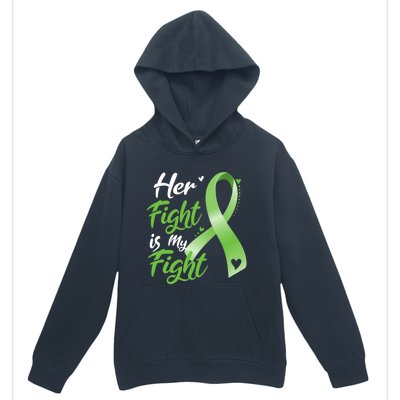 Her Fight Is My Fight Lymphoma Cancer Awareness Ribbon Mom Gift Urban Pullover Hoodie