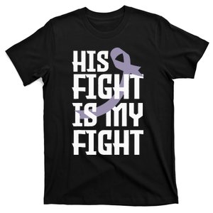 His Fight Is My Fight Husband Testicular Cancer Awareness T-Shirt