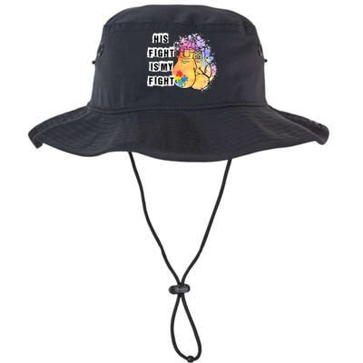 His Fight Is My Fight Autism Awareness Cool Gift Bucket Hat