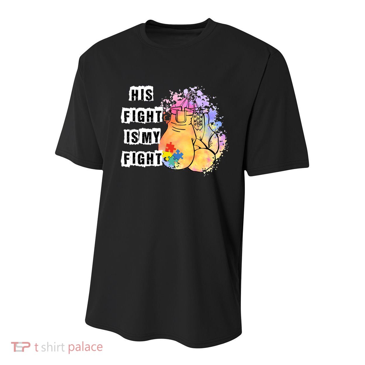 His Fight Is My Fight Autism Awareness Cool Gift Youth Performance Sprint T-Shirt