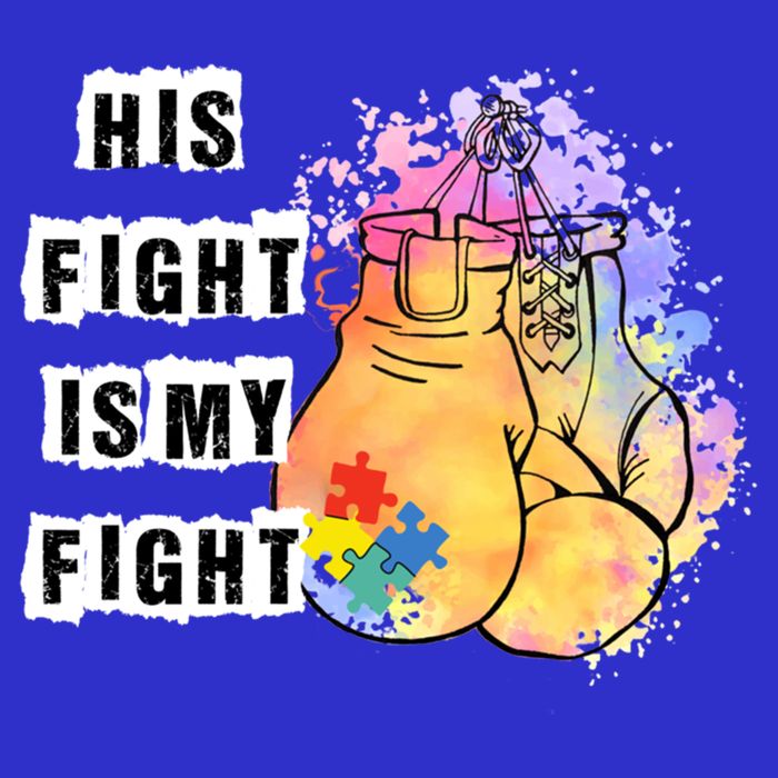 His Fight Is My Fight Autism Awareness Cool Gift Visor