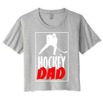 Hockey Father Ice Hockey Dad Great Gift Women's Crop Top Tee