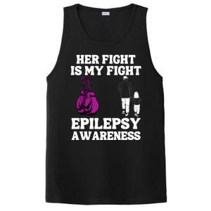 Her Fight Is My Fight Purple Ribbon Epilepsy Awareness PosiCharge Competitor Tank