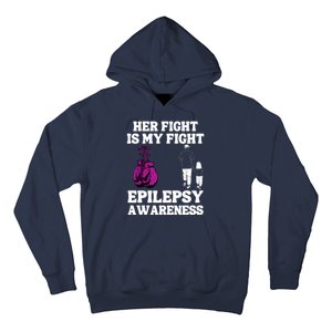 Her Fight Is My Fight Purple Ribbon Epilepsy Awareness Hoodie