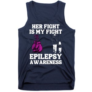 Her Fight Is My Fight Purple Ribbon Epilepsy Awareness Tank Top