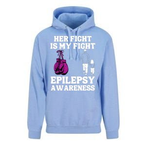 Her Fight Is My Fight Purple Ribbon Epilepsy Awareness Unisex Surf Hoodie