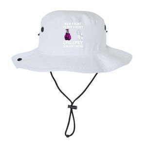 Her Fight Is My Fight Purple Ribbon Epilepsy Awareness Legacy Cool Fit Booney Bucket Hat