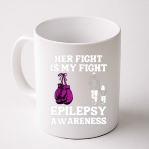 Her Fight Is My Fight Purple Ribbon Epilepsy Awareness Coffee Mug