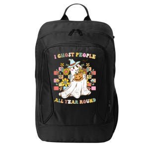 Halloween Funny I Ghost People Year Round Groovy Gift City Backpack