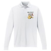 His Fight Is My Fight Autism Awareness And Support Performance Long Sleeve Polo