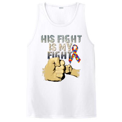 His Fight Is My Fight Autism Awareness And Support PosiCharge Competitor Tank