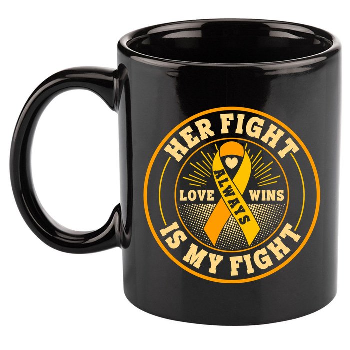 Her Fight Is My Fight Love Always Wins Emblem 11oz C Handle Ceramic Mug
