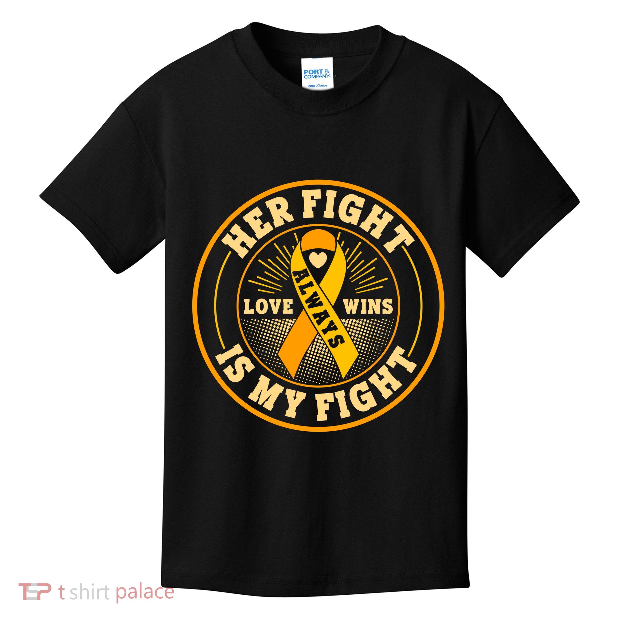 Her Fight Is My Fight Love Always Wins Emblem Kids T-Shirt