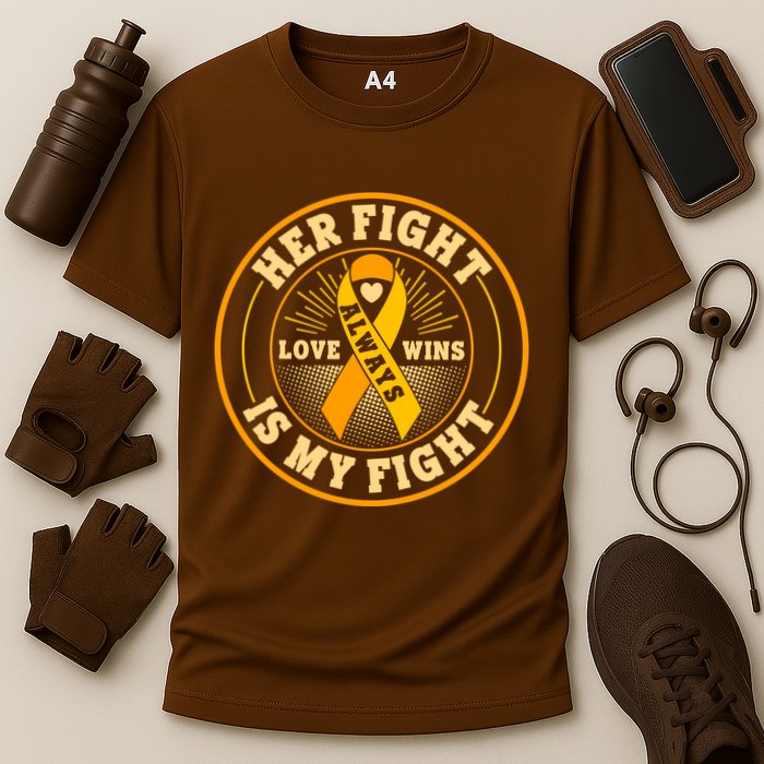 Her Fight Is My Fight Love Always Wins Emblem Cooling Performance Crew T-Shirt