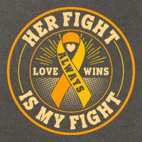 Her Fight Is My Fight Love Always Wins Emblem Cotton Canvas Backpack
