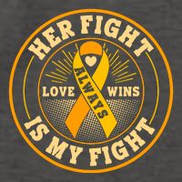 Her Fight Is My Fight Love Always Wins Emblem Vector Backpack