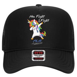 Her Fight Is My Fight ALS Awareness High Crown Mesh Back Trucker Hat