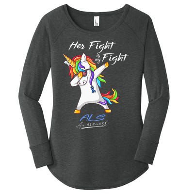 Her Fight Is My Fight ALS Awareness Women's Perfect Tri Tunic Long Sleeve Shirt