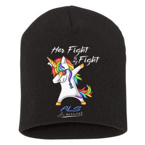 Her Fight Is My Fight ALS Awareness Short Acrylic Beanie